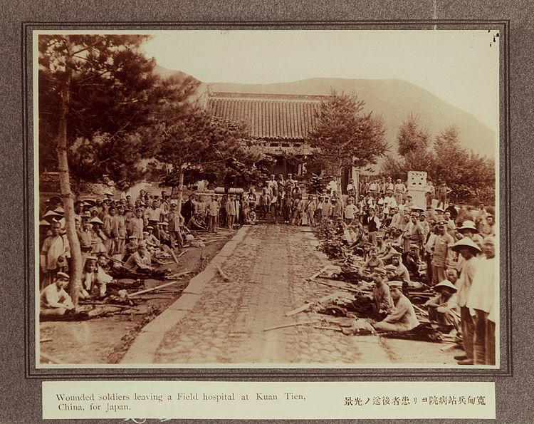 Diese verwundeten Soldaten werden aus der Mandschurei zurück nach Japan gebracht (IKRK)